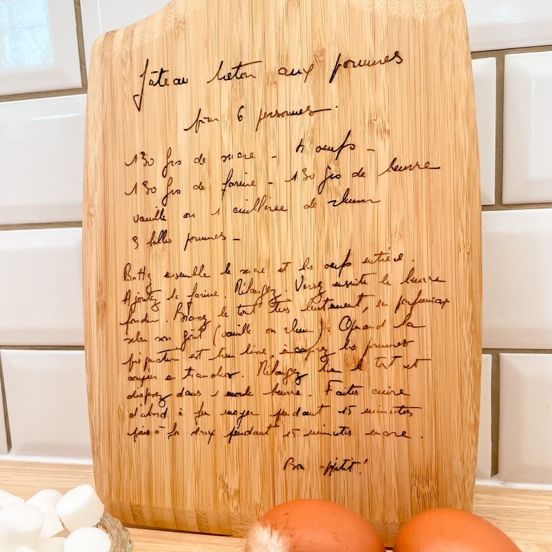 Planche à Découper - Recette Manuscrite