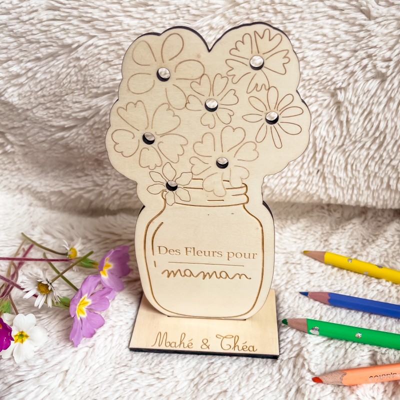 Carte Support Bouquet de Fleurs
