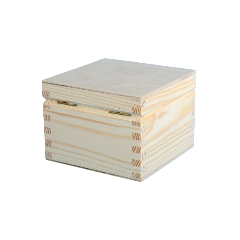 Petite boîte en bois personnalisée avec initiale en acrylique