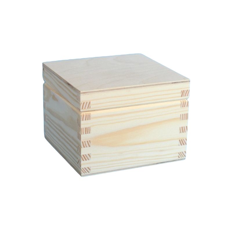 Petite boîte en bois personnalisée avec initiale en acrylique