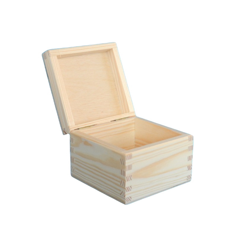 Petite boîte en bois personnalisée avec initiale en acrylique