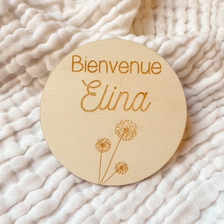 Carte prénom bébé en bois – Annonce naissance et décoration chambre enfant