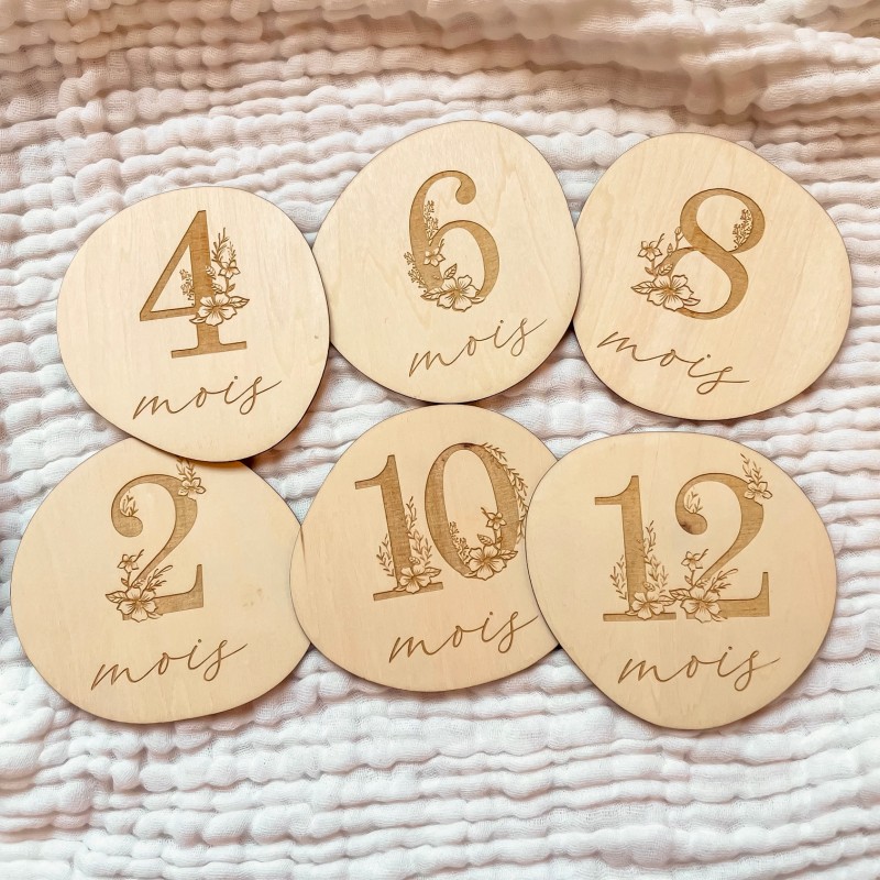 Cartes étapes bébé Galets Koishi 1 à 12 mois – Première année