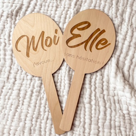 Duo de Pancartes Elle / Lui - Jeu des mariés