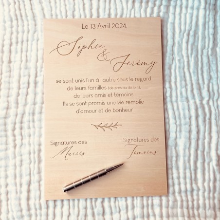 Certificat d'Union / Mariage