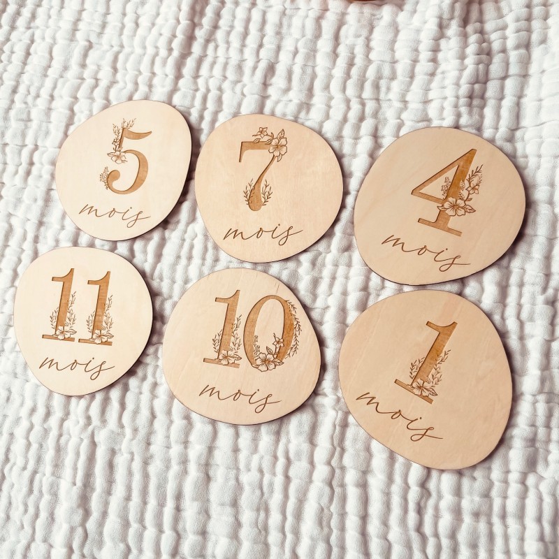 Cartes étapes bébé Galets Koishi 1 à 12 mois – Première année