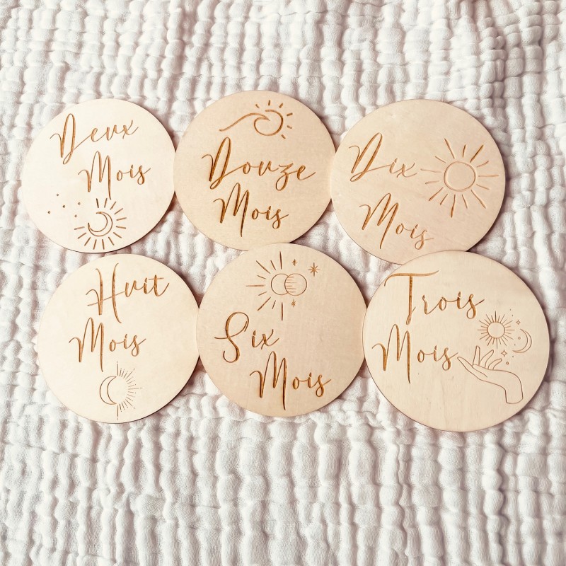 Cartes étapes bébé constellation 1 à 12 mois – Première année bohème