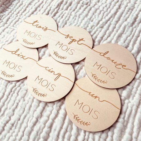 Cartes étapes bébé minimalistes – Première année 1 à 12 mois