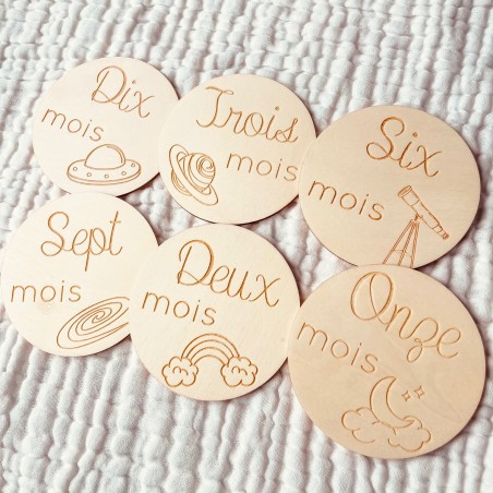 Cartes étapes bébé espace 1 à 12 mois – Première année