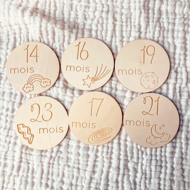 Cartes étapes bébé espace 13 à 24 mois – Deuxième année