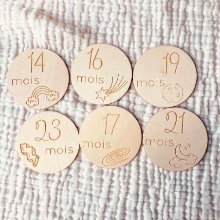 Cartes étapes bébé espace 13 à 24 mois – Deuxième année