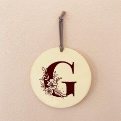 Médaillon en Bois - Lettre...