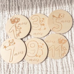 Cartes étapes bébé panda 1 à 12 mois – Première année 2