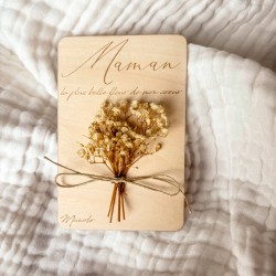 Carte Fleurs Séchées - Maman