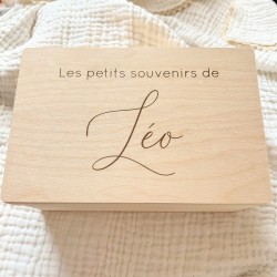 Grande boîte en bois personnalisée 30x20 – Coffret souvenirs et rangement 2