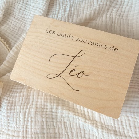 Grande boîte en bois personnalisée 30x20 – Coffret souvenirs et rangement