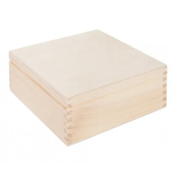 Boîte en bois personnalisée carrée 20x20 – Coffret souvenirs ou cadeau unique 2