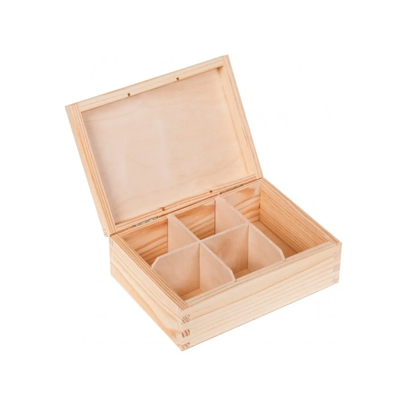 Coffret naissance personnalisé en bois – Boîte souvenirs bébé 5 compartiments