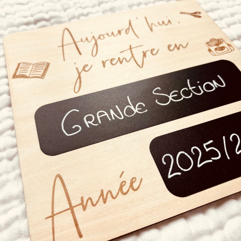 Pancarte Rentrée Scolaire Réutilisable – Photo 1er Jour École