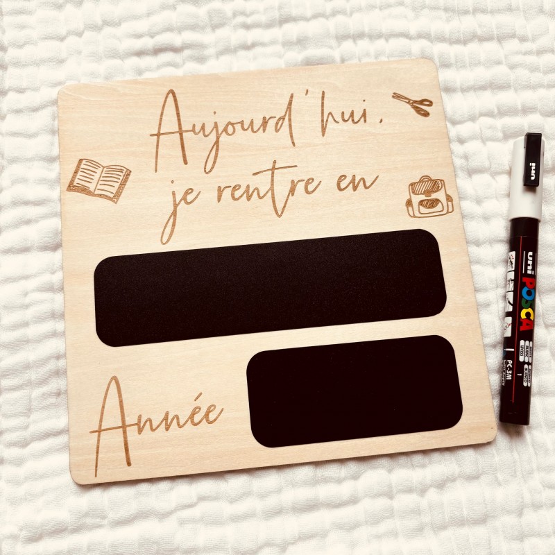 Pancarte Rentrée Scolaire Réutilisable – Photo 1er Jour École