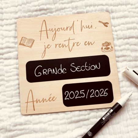 Pancarte Rentrée Scolaire Réutilisable – Photo 1er Jour École