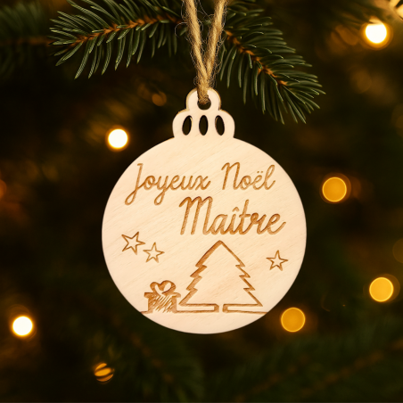 Carte Boule Maître – Cadeau Noël original pour enseignant 🎄