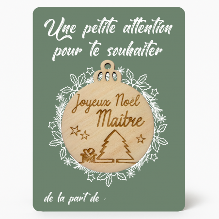 Carte Boule Maître – Cadeau Noël original pour enseignant 🎄