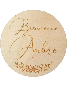 Carte prénom bébé en bois – Annonce naissance et décoration chambre enfant