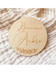 Carte prénom bébé en bois – Annonce naissance et décoration chambre enfant 2