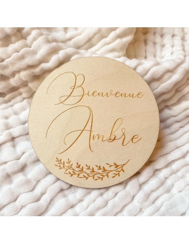 Carte prénom bébé en bois – Annonce naissance et décoration chambre enfant