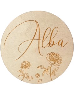 Carte prénom bébé en bois – Annonce naissance et décoration chambre enfant