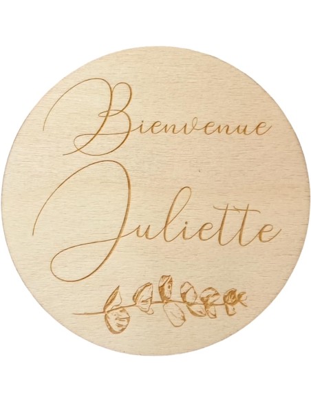 Carte prénom bébé en bois – Annonce naissance et décoration chambre enfant