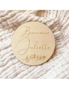 Carte prénom bébé en bois – Annonce naissance et décoration chambre enfant 2