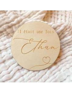 Carte prénom bébé en bois – Annonce naissance et décoration chambre enfant 2
