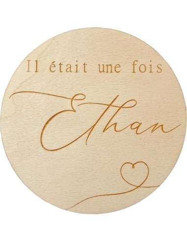 Carte prénom bébé en bois – Annonce naissance et décoration chambre enfant