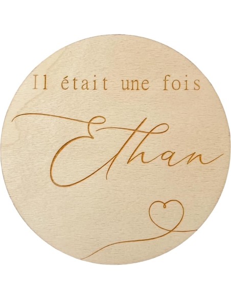 Carte prénom bébé en bois – Annonce naissance et décoration chambre enfant