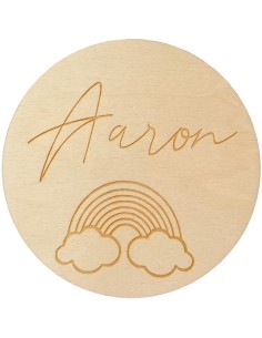 Carte prénom bébé en bois – Annonce naissance et décoration chambre enfant