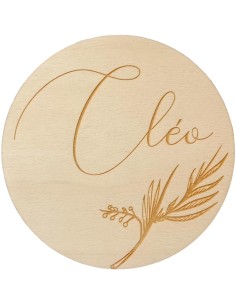 Carte prénom bébé en bois – Annonce naissance et décoration chambre enfant