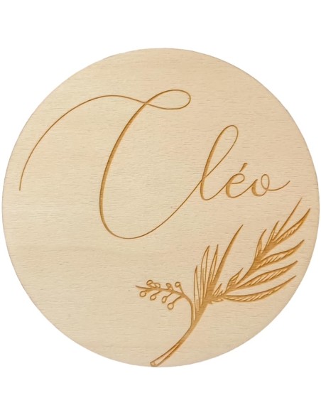 Carte prénom bébé en bois – Annonce naissance et décoration chambre enfant