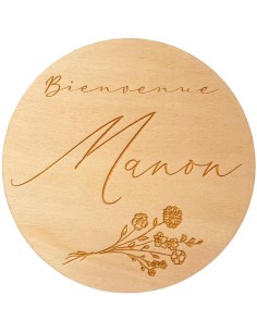 Carte prénom bébé en bois – Annonce naissance et décoration chambre enfant
