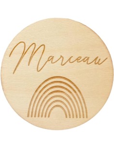 Carte prénom bébé en bois – Annonce naissance et décoration chambre enfant