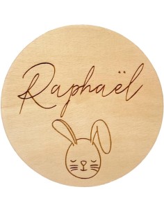 Carte prénom bébé en bois – Annonce naissance et décoration chambre enfant