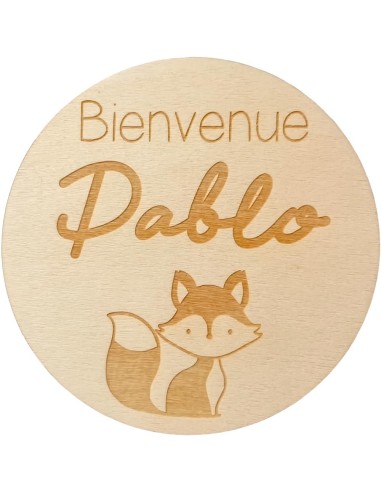 Carte prénom bébé en bois – Annonce naissance et décoration chambre enfant