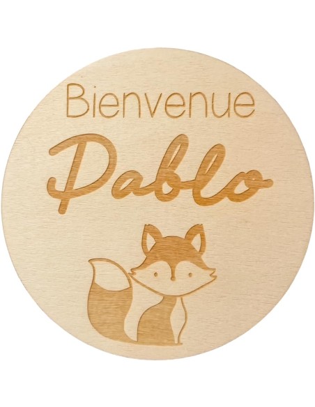 Carte prénom bébé en bois – Annonce naissance et décoration chambre enfant