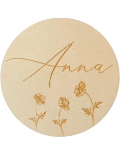 Carte prénom bébé en bois – Annonce naissance et décoration chambre enfant