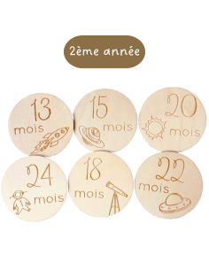 Cartes étapes bébé espace 13 à 24 mois – Deuxième année