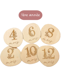 Cartes étapes bébé Galets Koishi 1 à 12 mois – Première année