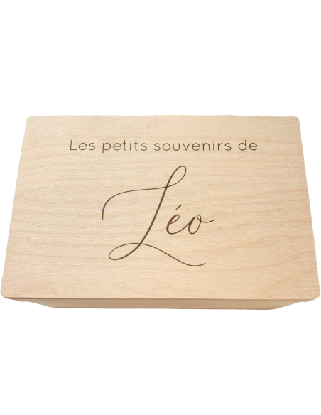 Grande boîte en bois personnalisée 30x20 – Coffret souvenirs et rangement