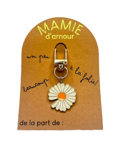 Porte-clé Mamie d’amour – Cadeau fête des grands-mères avec carte kraft