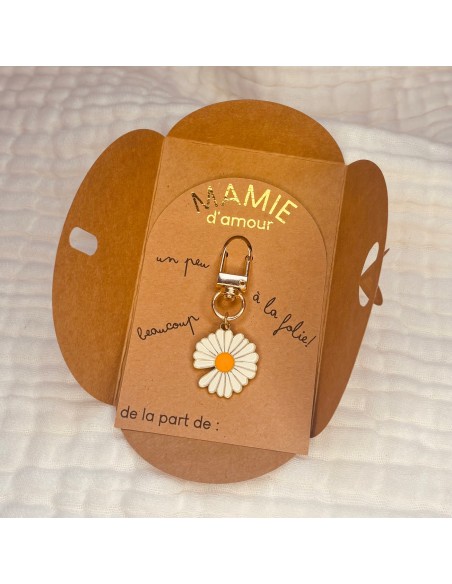Porte-clé Mamie d’amour – Cadeau fête des grands-mères avec carte kraft